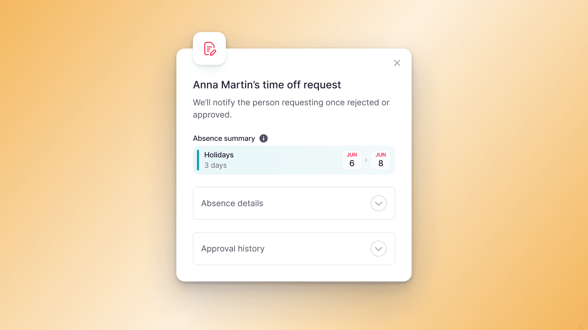 Get smart time off recommendations