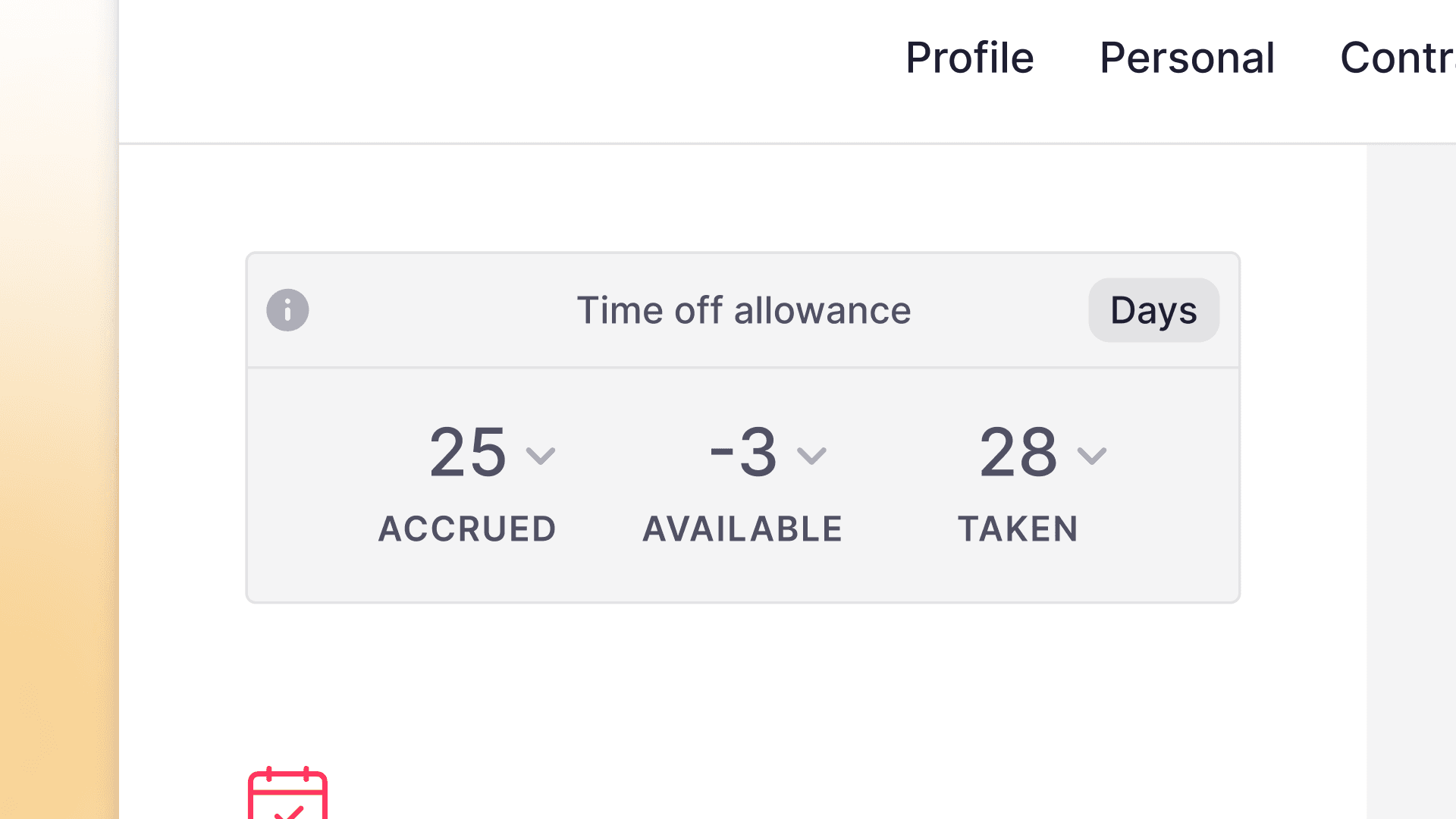 Cap next cycle time off requests