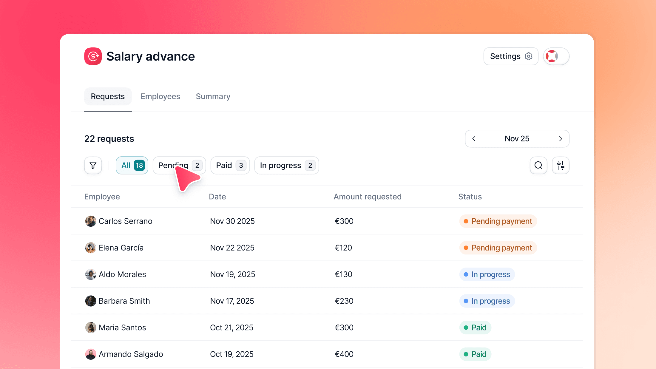 No more salary advance requests by email